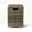 32" Propane Gas Fire Pit Table With Propane Tank Cover, 50000 Btu Rectangular Steel Fire Pit With Beautiful Wicker Base