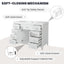 Bathroom Vanity With Sink, 2 Doors 8 Drawers, Soft Close System, Classic Design