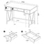 Avon - 2 Piece Computer Desk And Bookcase With 3 Drawers - Rustic Brown