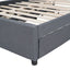 Upholstered Platform Bed With Drawers, Classic Headboard Design