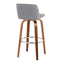 Toriano - Mid Century Modern Fixed Height, Barstool With Swivel With Round Footrest (Set of 2)