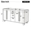 Bathroom Vanity Cabinet Only, 3 Drawers 4 Doors, Soft Close, Adjustable Shelf - Wood