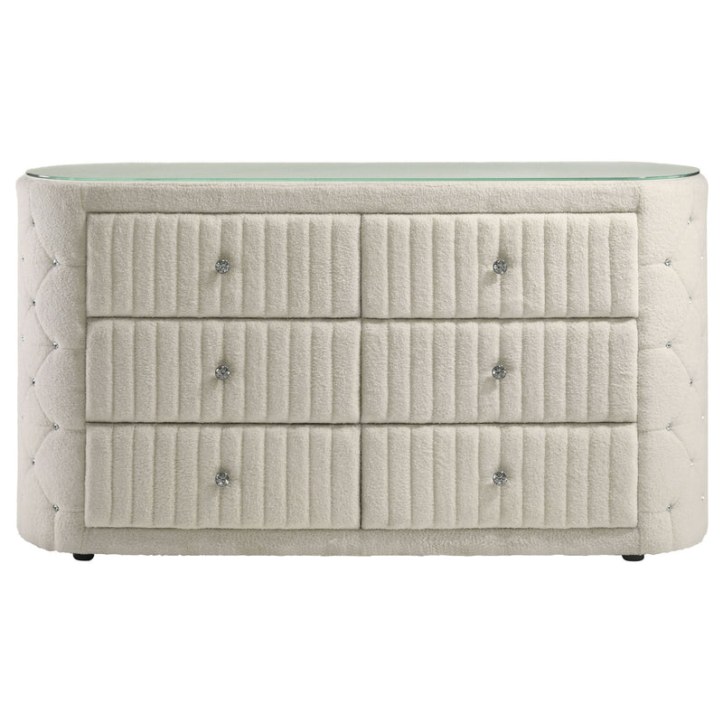 Santiago - 6 Drawer Dresser - Ivory