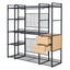 Open Style Wardrobe With Hanging Rails, Shelves And Drawers