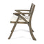 Helen - Outdoor Acacia Wood Dining Chair (Set of 2) - Gray / Creme