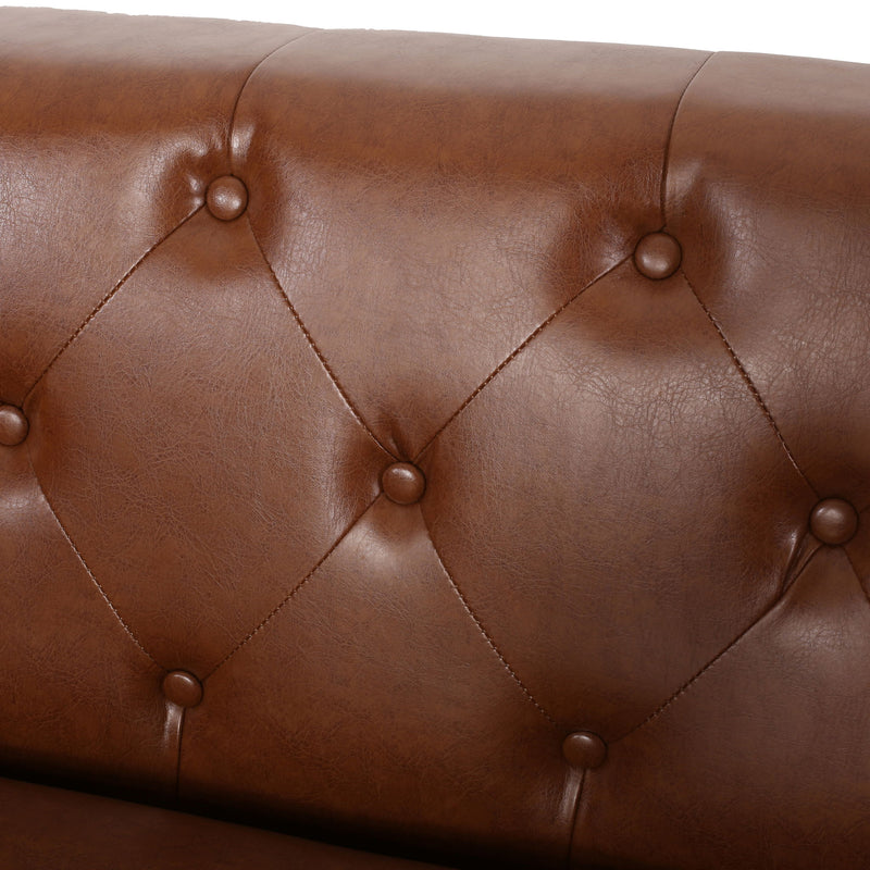 Contemporary 3 Seater Sofa With Tufted Design