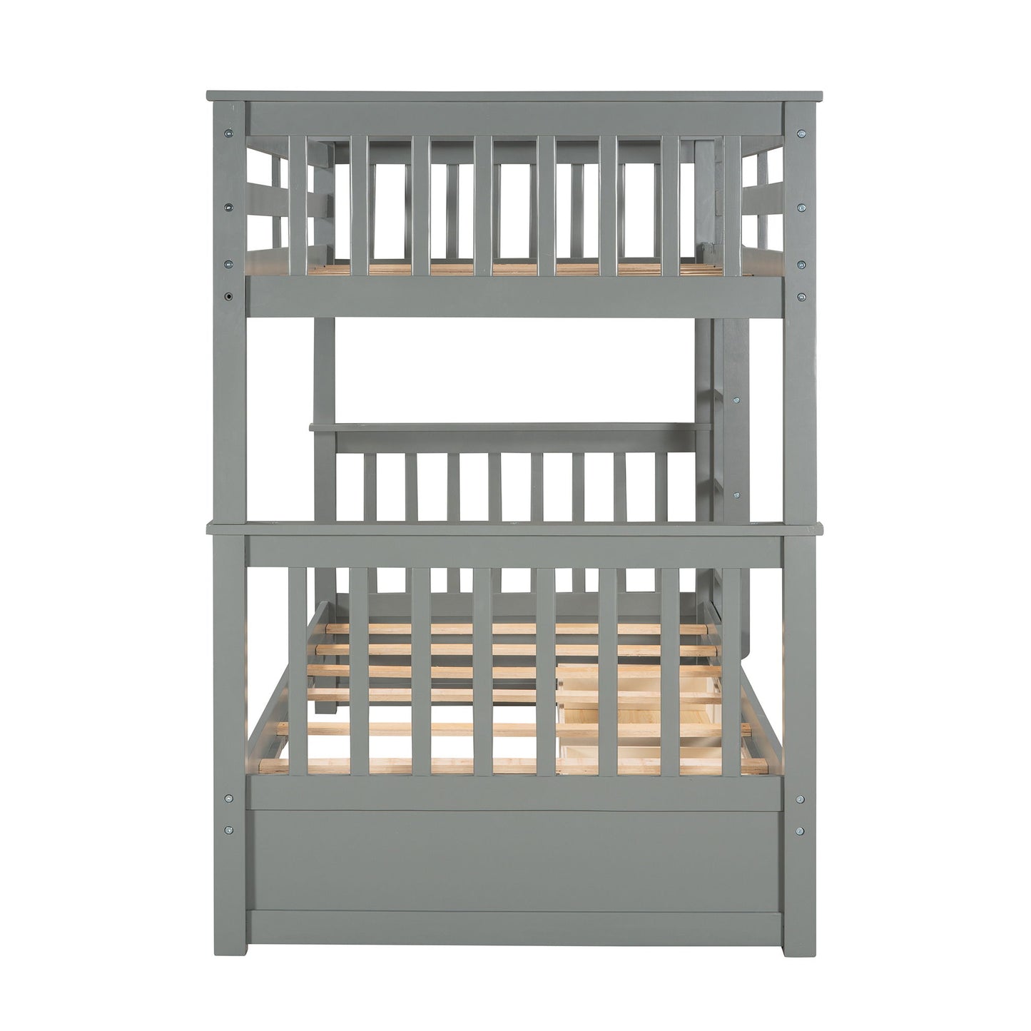 Bunk Bed With Ladders And 2 Storage Drawers