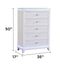Opium - 5 Drawer Chest - White