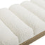 Bella - Upholstered Modern Accent Bench - Ivory White