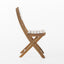 Outdoor Foldable Wood Dining Chair With Slat Design (Set of 2)
