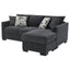 Pacheco - Upholstered Sleeper Sectional Chaise Sofa With Pocket Coils And Reversible Cushions - Dark Gray