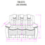 Raize - 10 Power Reclining Sofa With DDT, WC And LED - Gray