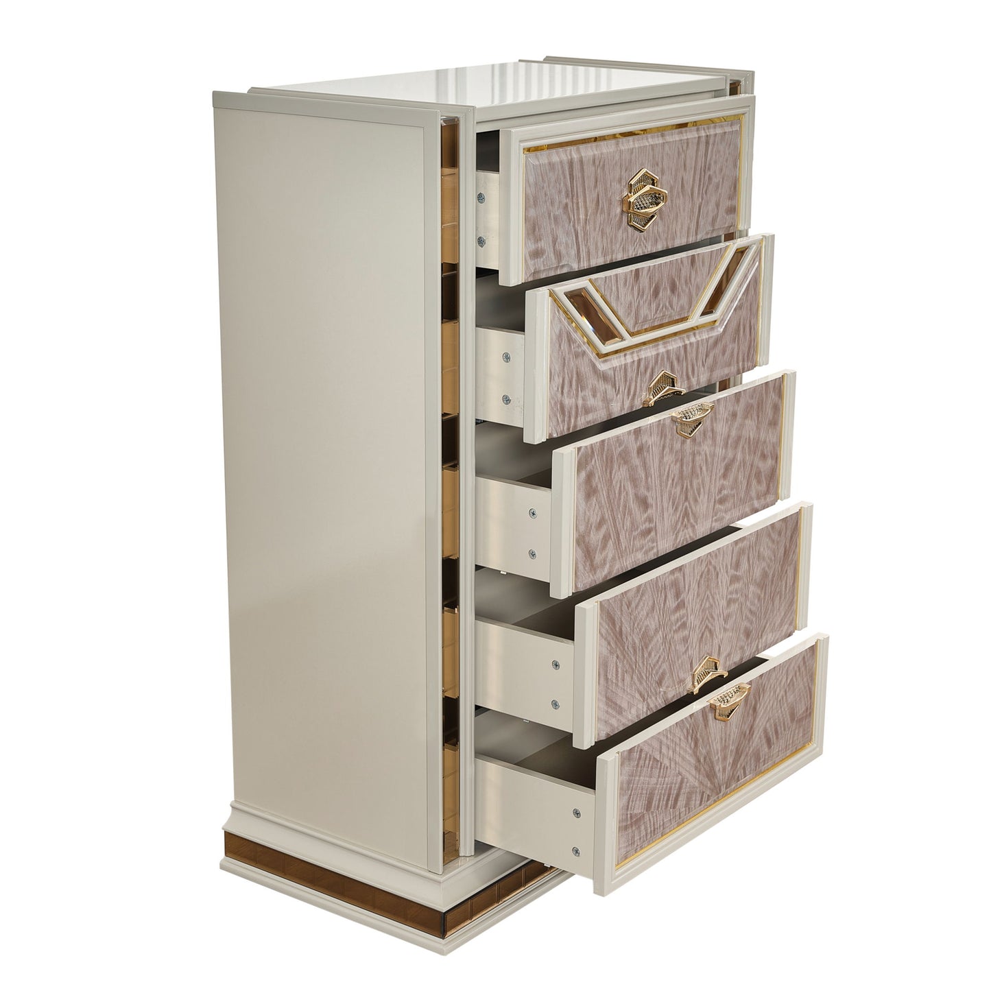 Omari - 5 Drawer Chest - Beige