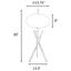 Clarendon - Orb Shade Tripod Table Lamp Desk & Bedside Lamp - Black