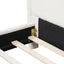 Upholstered Platform Bed Frame With Curved Headboard, Wood Slats Support