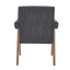 Contemporary Poppy Fabric Dining Armchair With Rubberwood Legs
