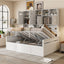 Daybed With All-In-One Cabinet And Shelf