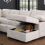 Nyhan - Upholstered Corner Sectional With Pull Out Loveseat And Storaged Chaise