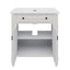 Vintage Bathroom Vanity With Sink, Rustic Cabinet With Soft Close Doors