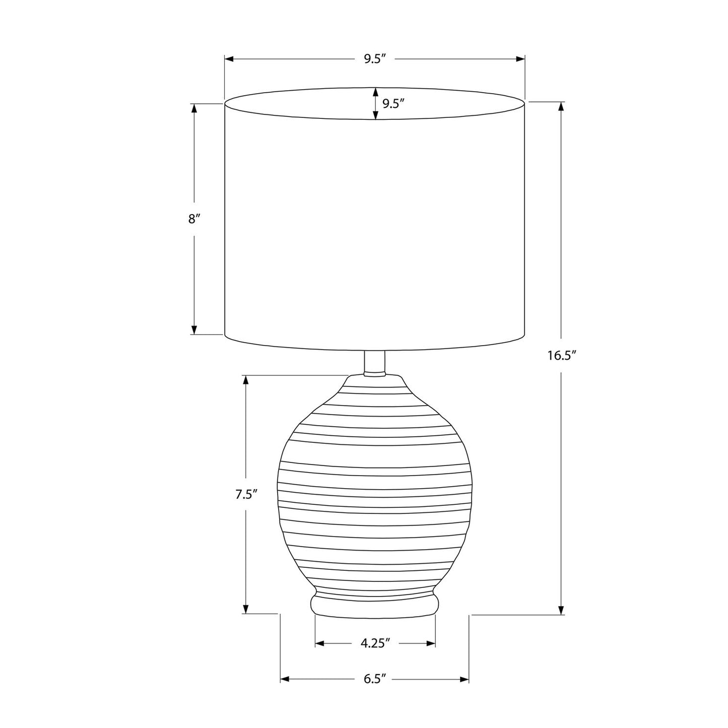 Lighting, Table Lamp, Ceramic, Transitional - Black