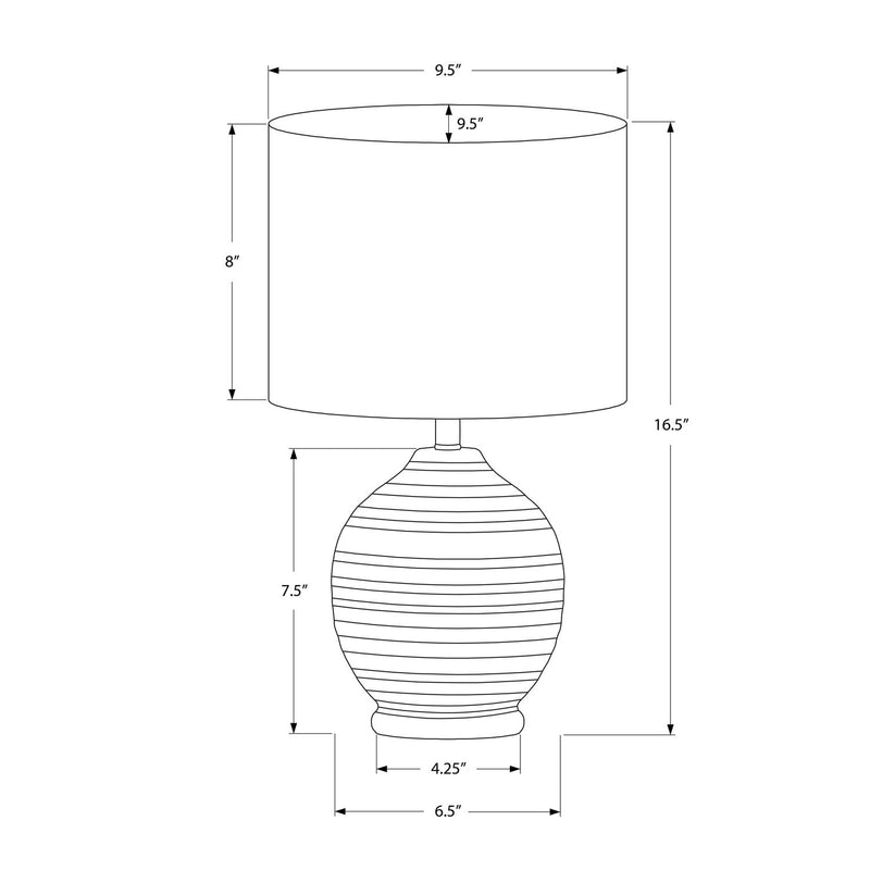 Iluminación, lámpara de mesa, cerámica, de transición - Negra