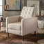 Mid-Century Modern Recliner With Button Tufted Waffle Stitch