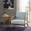 Mid-Century Style Lounge Chair With Upholstered Seat