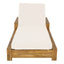 Chaise Lounge Set With 3 Position Adjustable Backrest, 2 Fold Cushion, Outdoor Recliner For Patio - Cream / Teak