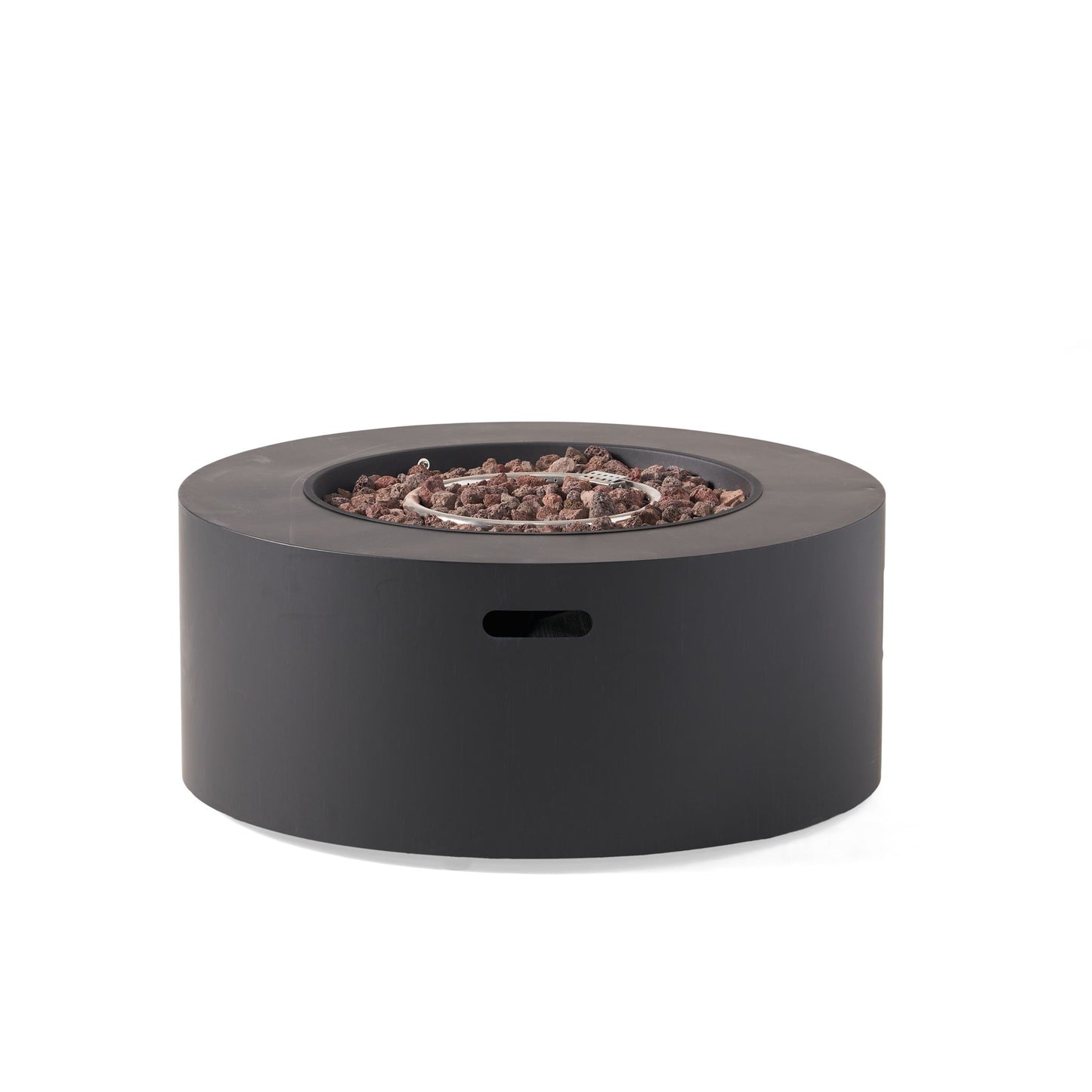 Round Iron Fire Pit With 40, 000 Btu