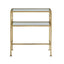 Grifton - Rectangular Glass Accent Table - Antique Gold