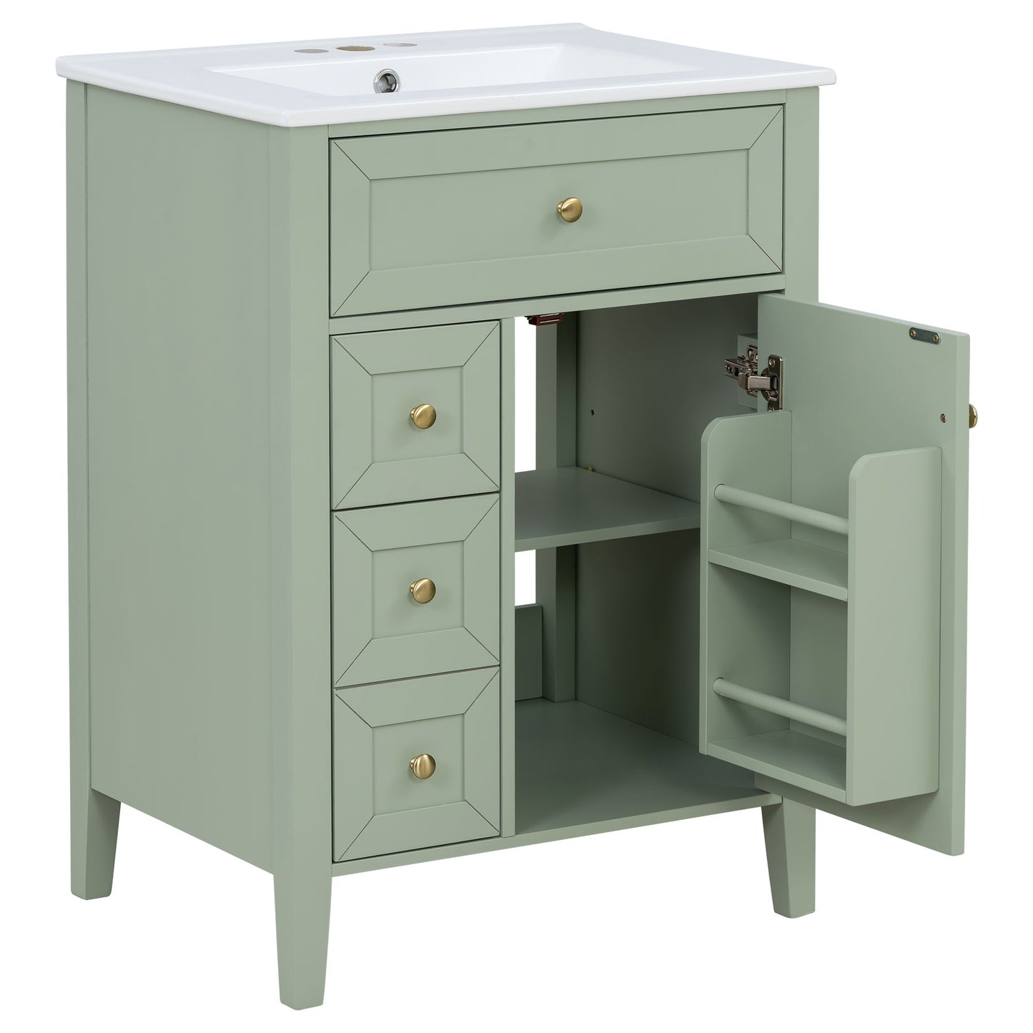 Bathroom Vanity With Sink, Soft Closing Cabinet