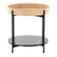Daniella - Contemporary End Table - Black / Natural