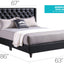 Upholstered Nailhead Trim Chic Bed