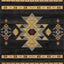 Tribes - 5'3" X 7'3" Southwest Area Rug - Black