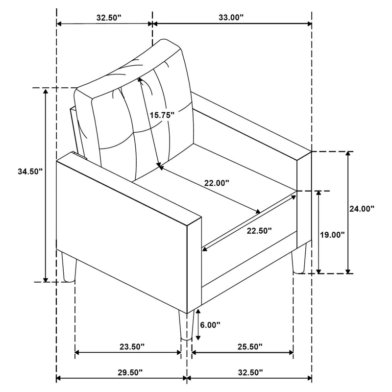 Heather - Track Arm Sofa Set