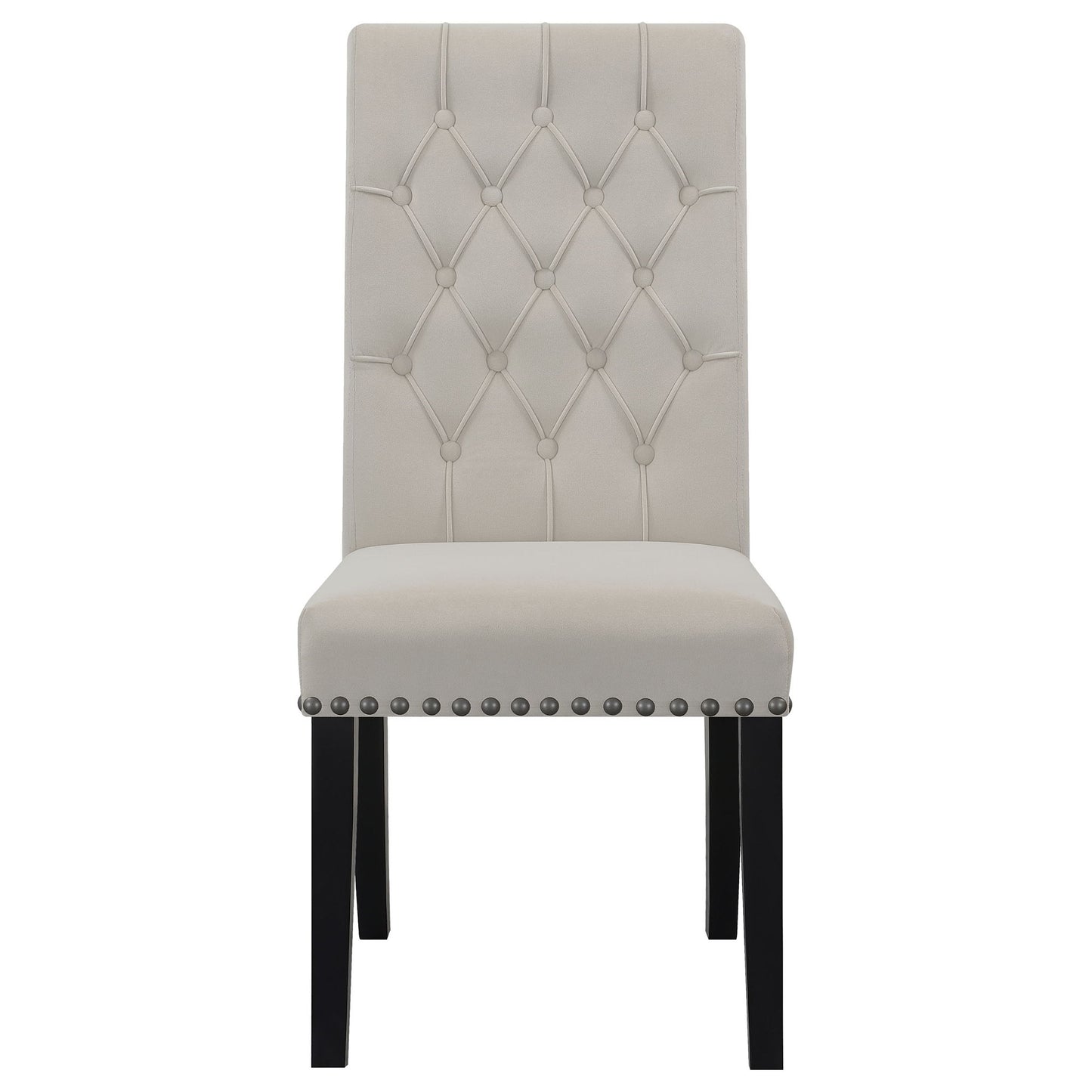 Tufted Rolled Backrest Side Chairs (Set of 2)