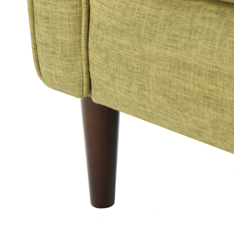 Mid-Century Modern Recliner With Button Tufted Waffle Stitch