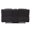 Reclining Console Loveseat - Black - Fabric