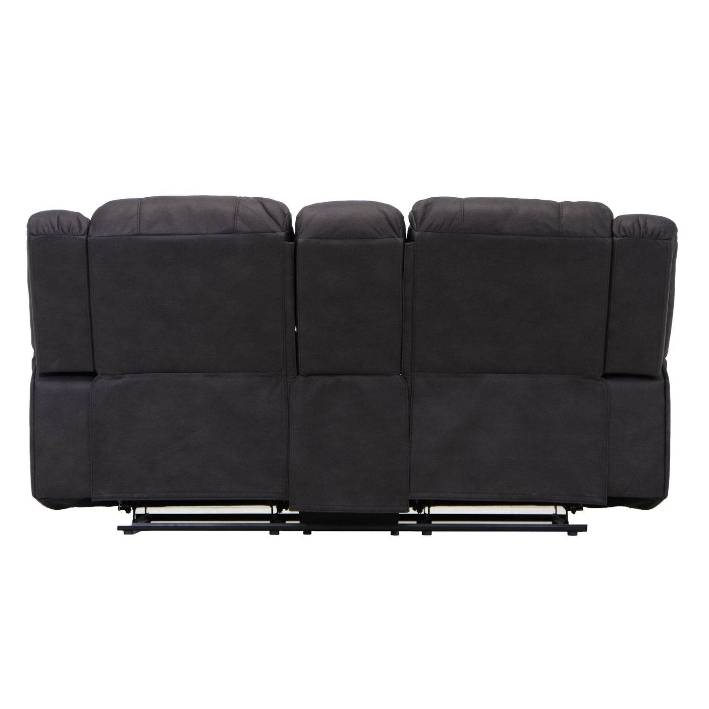 Reclining Console Loveseat - Black - Fabric