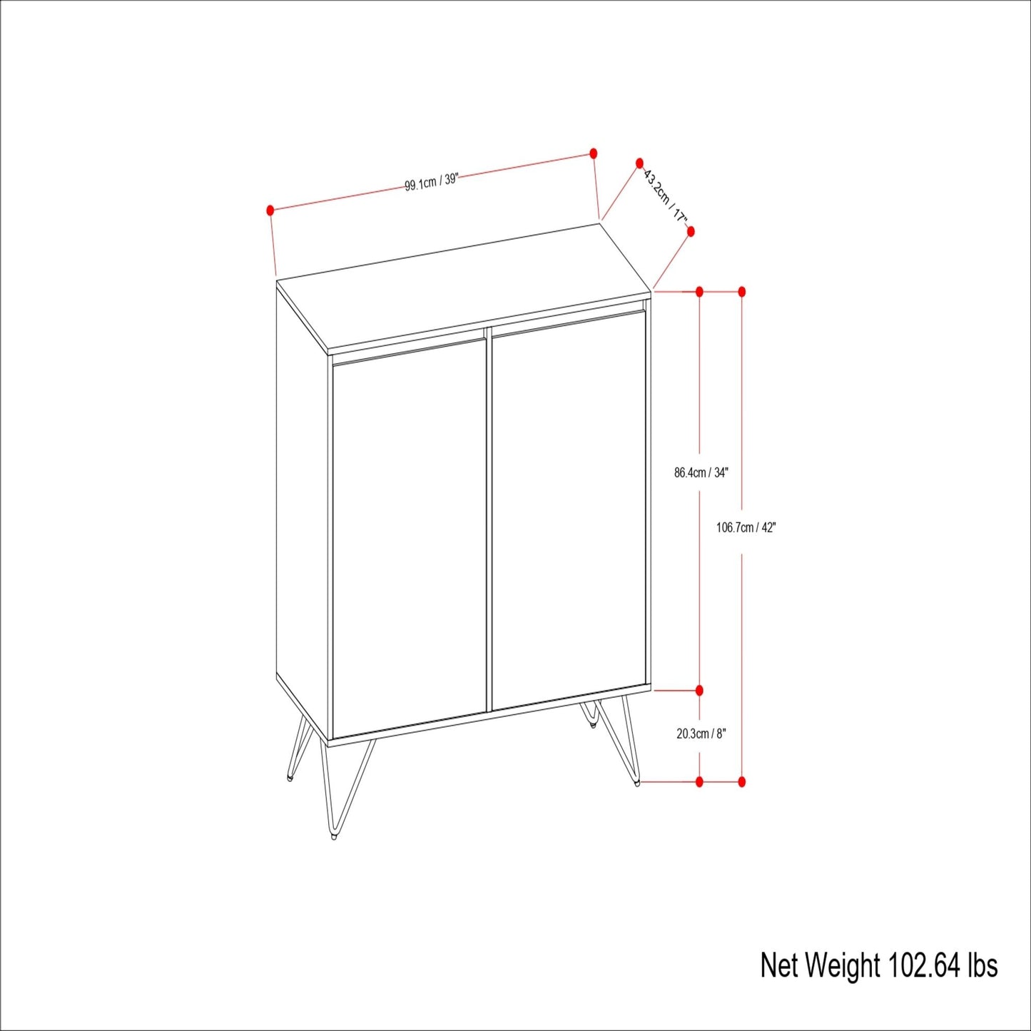 Hunter - Medium Storage Cabinet - Natural