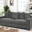 Luxe Sofa With 5 Matching Toss Pillows, Sleek Design, Spacious And Comfortable 3 Seater Couch