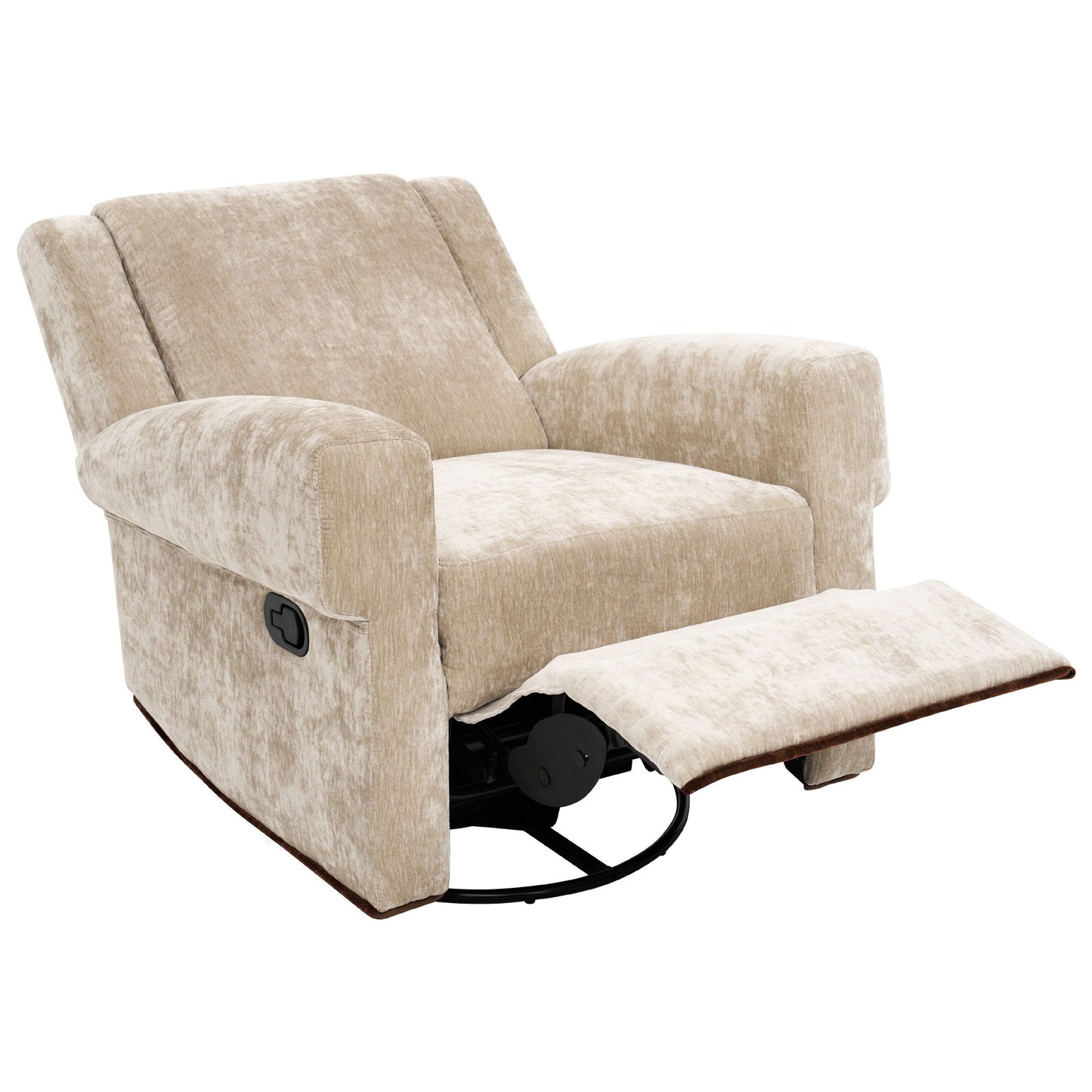 Manual Recliner Chair With Swivel Rocker Function, Dual Recline Angles