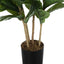 41" Tall, Artificial Plant, Fiddle Tree, Indoor, Faux, Fake, Floor, Greenery, Potted, Real Touch, Decorative - Green / Black