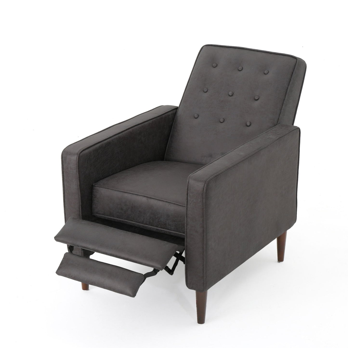 Macedonia - Button Tufted Fabric Recliner - Slate