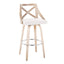 Charlotte - Farmhouse Fixed Height Bar Stool With Swivel And Round Footrest (Set of 2)