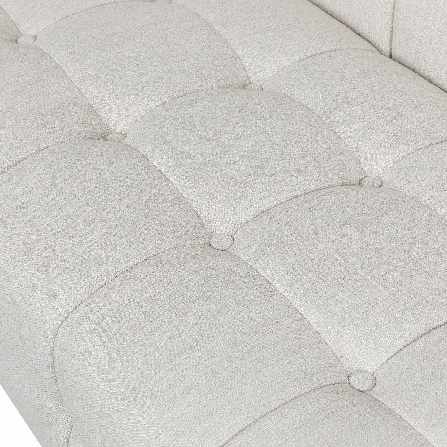 Contemporary Mid-Century Charm 3 Seater Sofa With Button Tufted Waffle Stitching