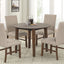 Hargrove - 5 Piece Set (42" Round Counter Table & 4 Chairs) - Brown / Beige