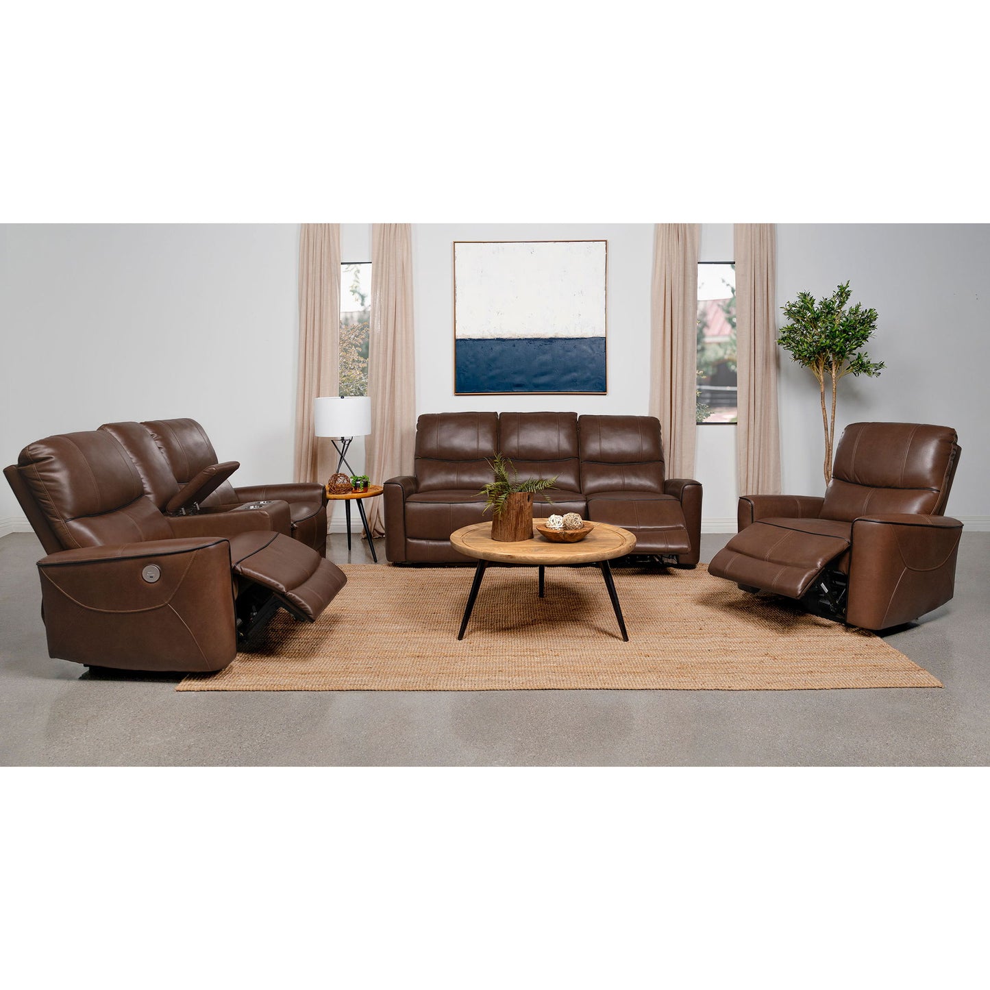 Denson - Power Reclining Loveseat With Console And USB Port