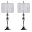 Ashland - Contemporary Table Lamp Round Clear Crystal Beads (Set of 2) - Polished Nickel