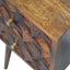 Mini Cube Carved 2 Drawer Nightstand